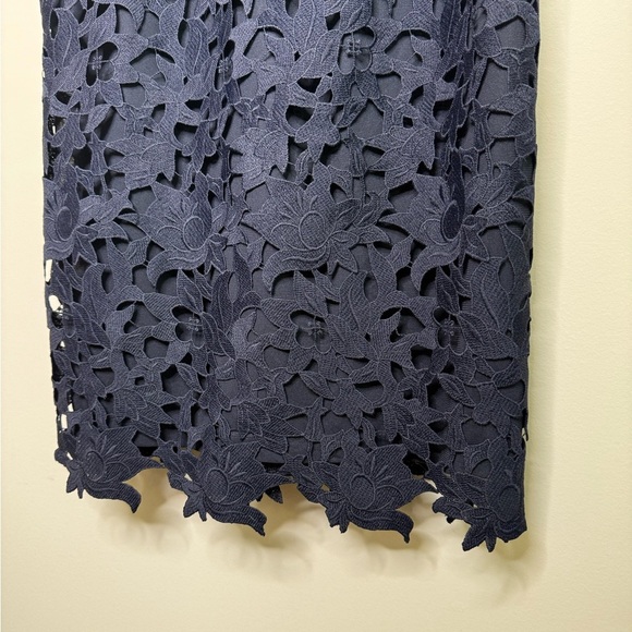 ANTONIO MELANI Midnight Blue Lace Midi Dress - Picture 3 of 7